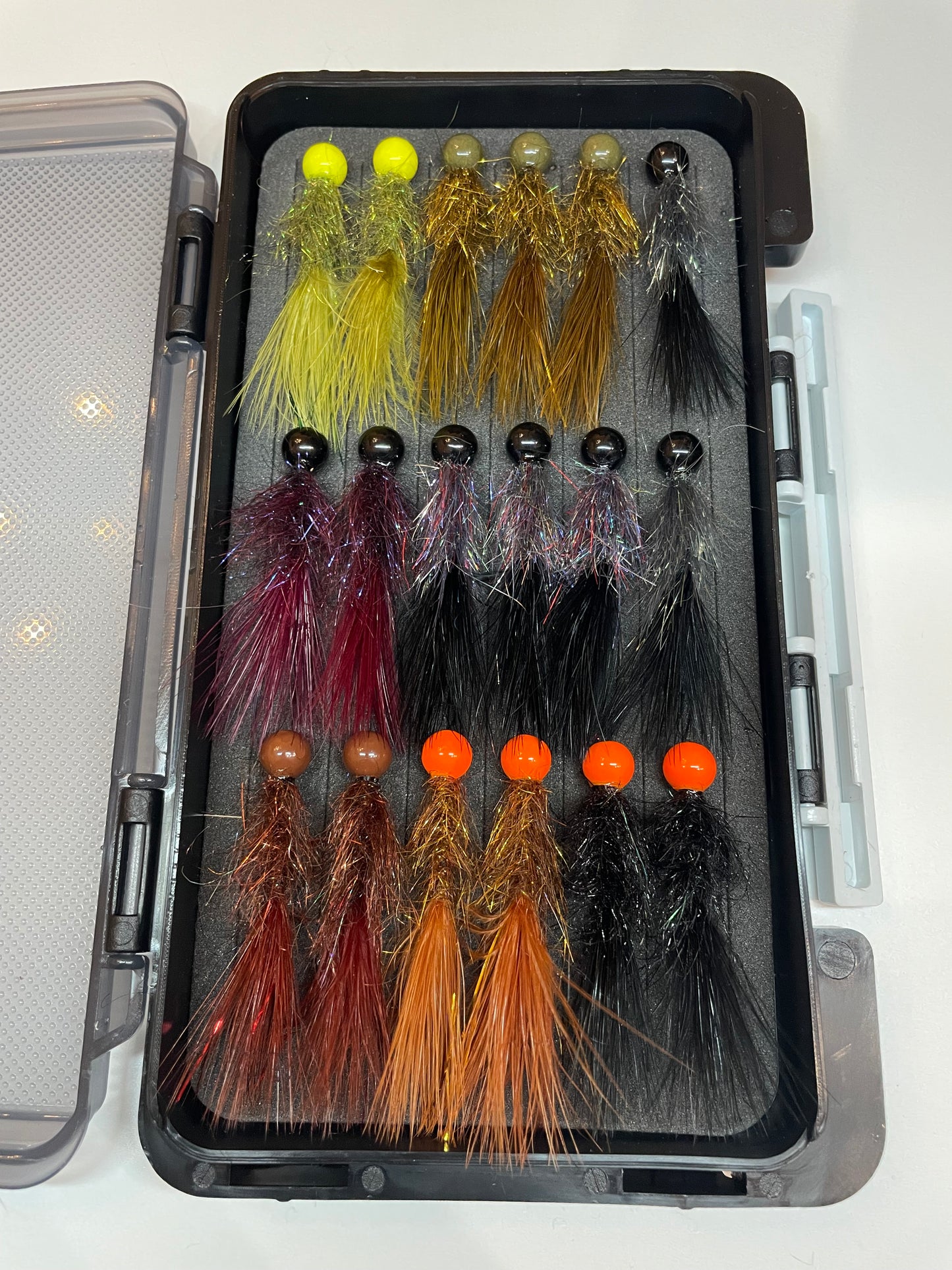 18 Piece Kit, 1/16oz Jigged Leeches