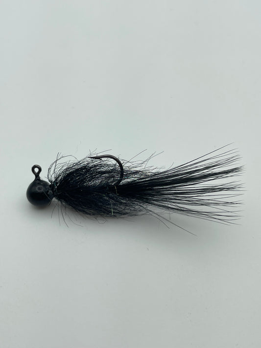 Jet Black Jigged Leeches