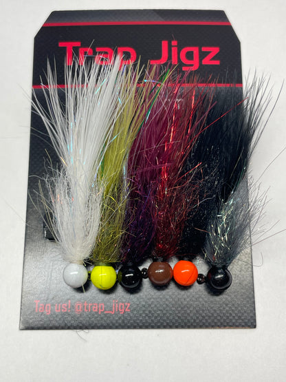 6 Pack - Jigged Leeches