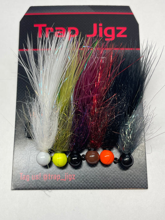 6 Pack - Jigged Leeches