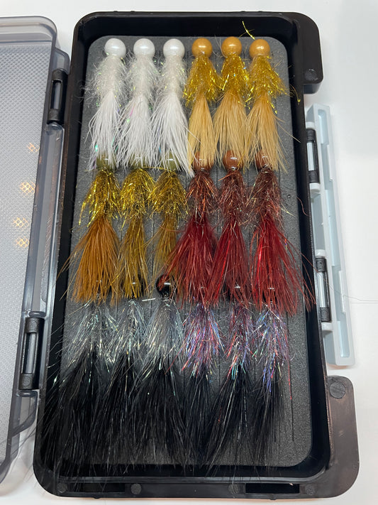 18 Piece Kit, 1/8oz Jigged Leeches