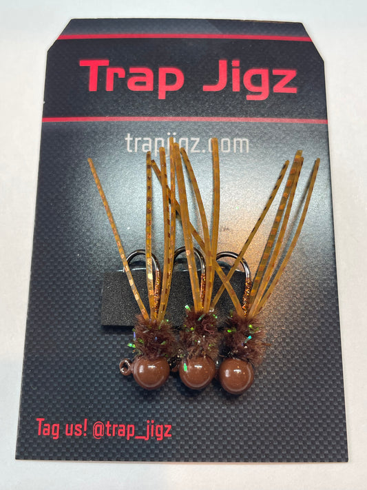 Copper Brown Trap Jigz 3 Pack