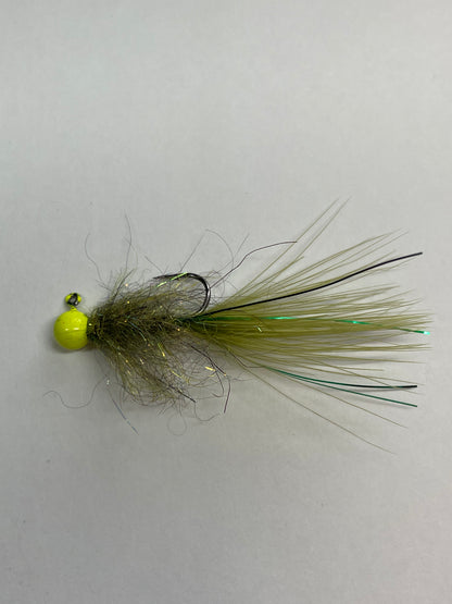 Fire Olive Jigged Leeches