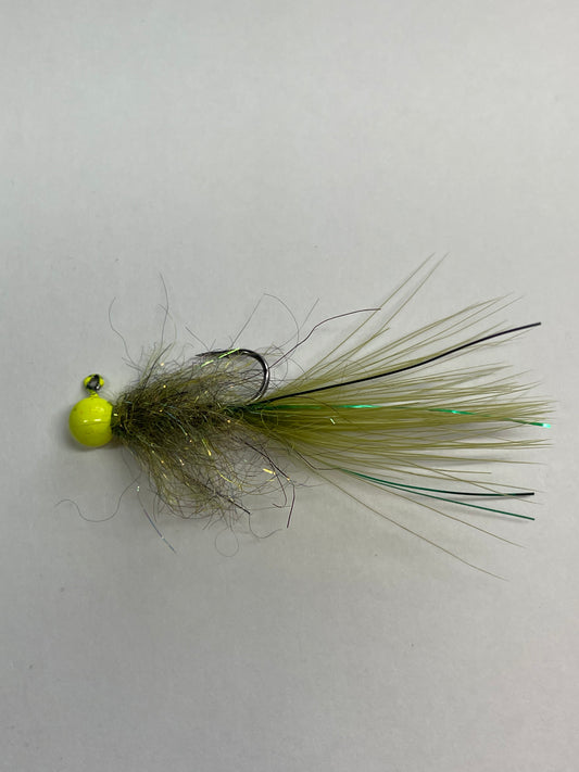 Fire Olive Jigged Leeches