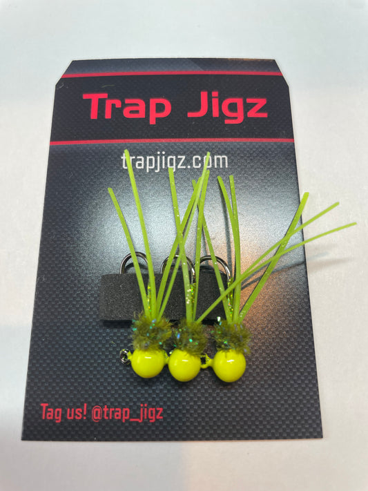 Fire Olive Trap Jigz 3 Pack