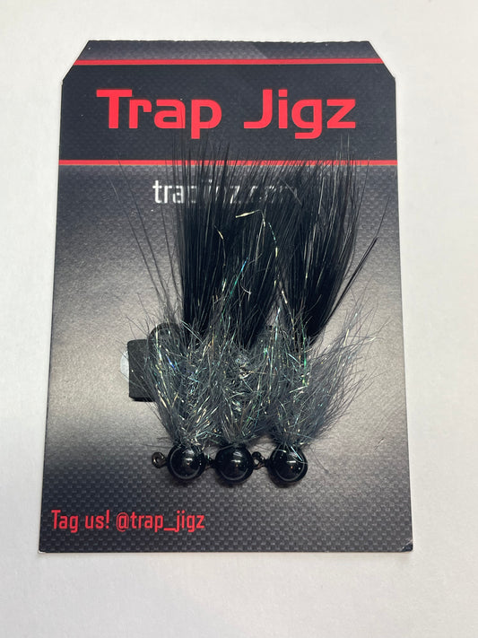 Peacock Black - Jigged Leeches