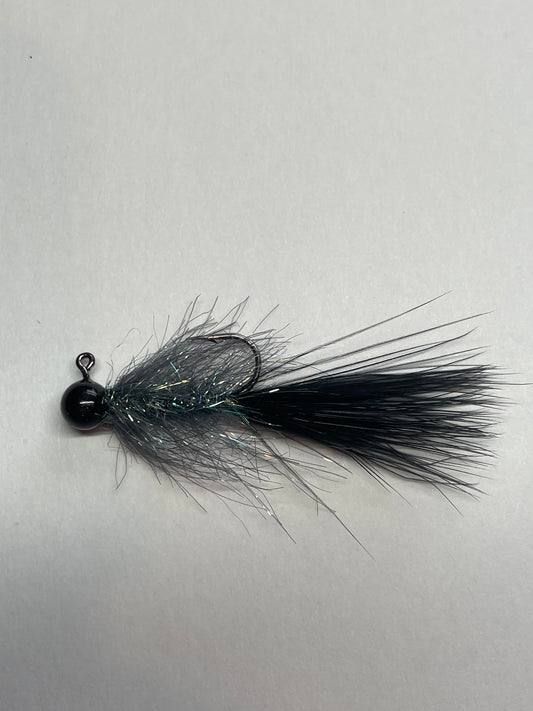 Peacock Black - Jigged Leeches