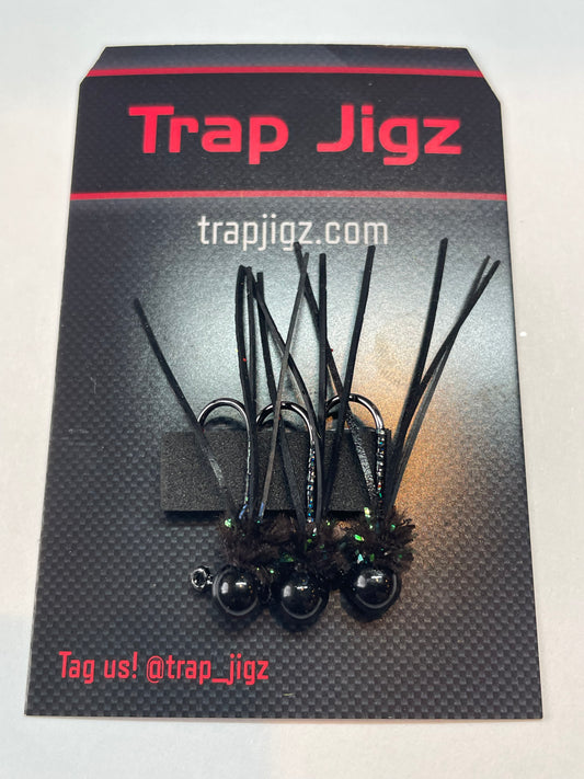 Peacock Black Trap Jigz 3 Pack