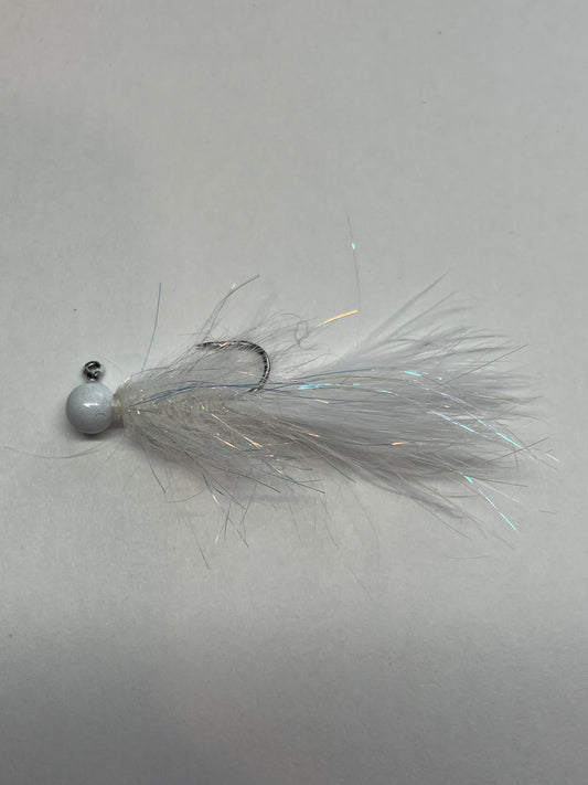 Pearl White - Jigged Leeches
